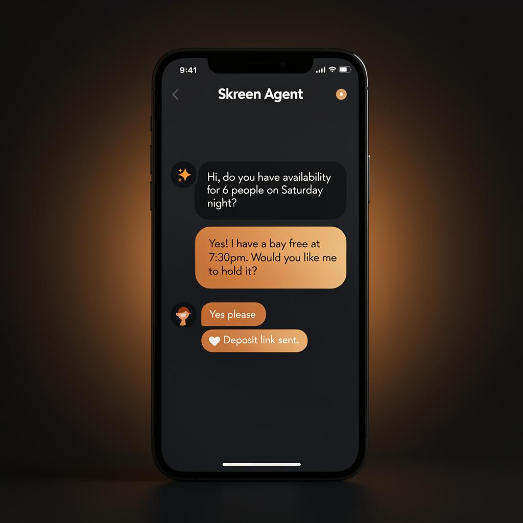 Convert enquiries with AI shown on a venue screen